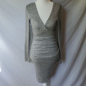 NWT Trendyland Knit Heather Grey Wrap Dress